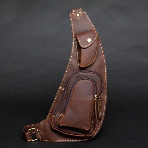 Load image into Gallery viewer, Perfect Leather Chest Pack Men's Leather Sling Bag Chest Bag
