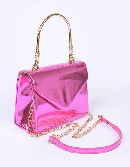 Mirror Patent Finish Top Handle Swing Bag