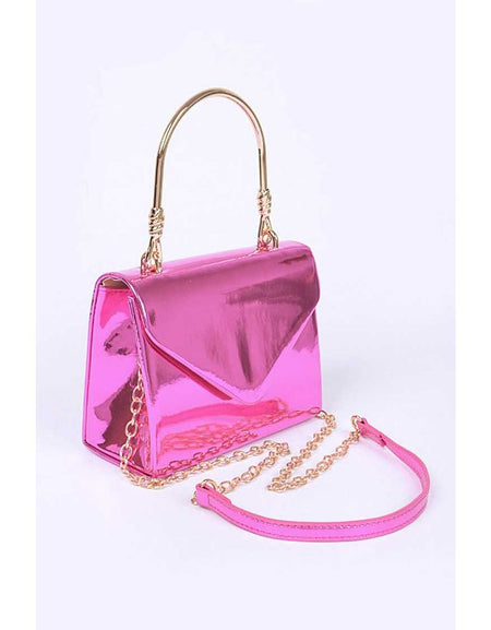 Mirror Patent Finish Top Handle Swing Bag