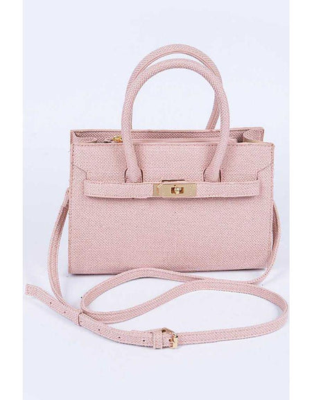 Linen Top Bucket Bag