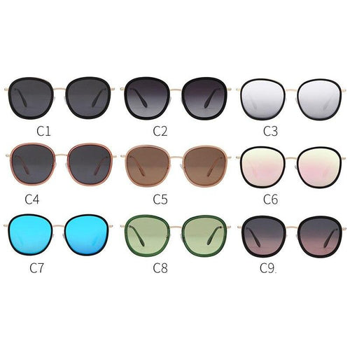 Load image into Gallery viewer, Fashion round sunglasses women men brand luxury design green candy
