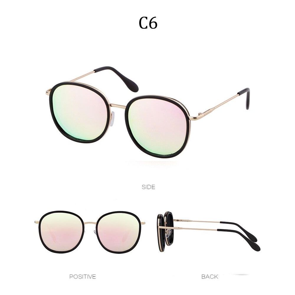 Fashion round sunglasses women men brand luxury design green candy