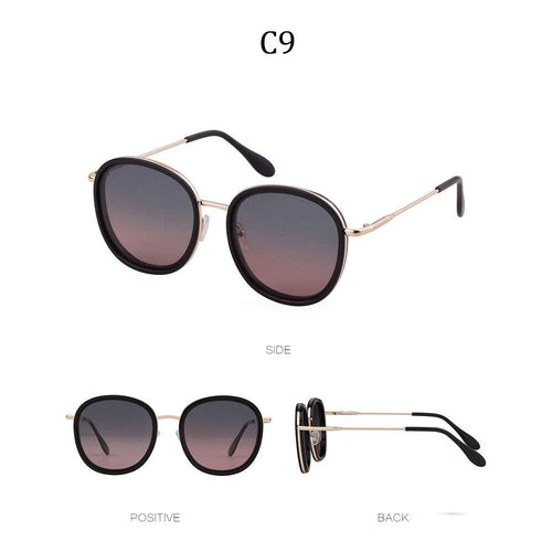 Load image into Gallery viewer, Fashion round sunglasses women men brand luxury design green candy
