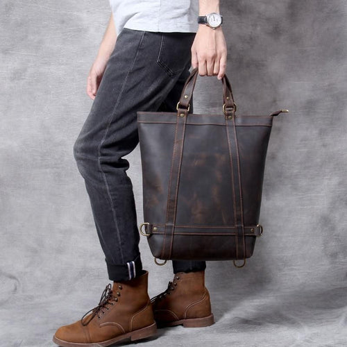 Load image into Gallery viewer, The Icarus | Handmade Vintage Leather Backpack
