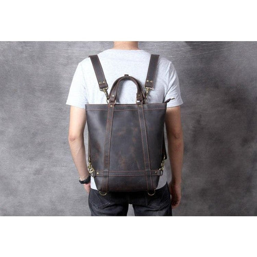 Load image into Gallery viewer, The Icarus | Handmade Vintage Leather Backpack
