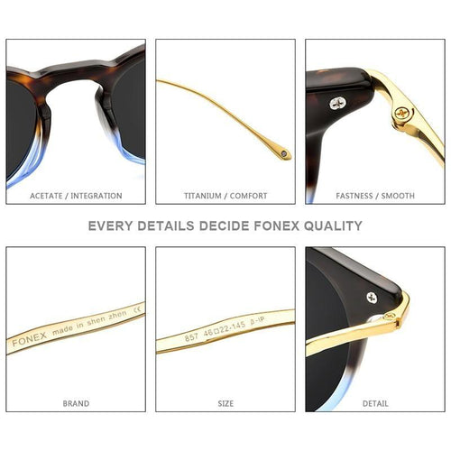 Load image into Gallery viewer, Acetate Titanium Sunglasses Men Vintage Round Polarized Sun Glasses
