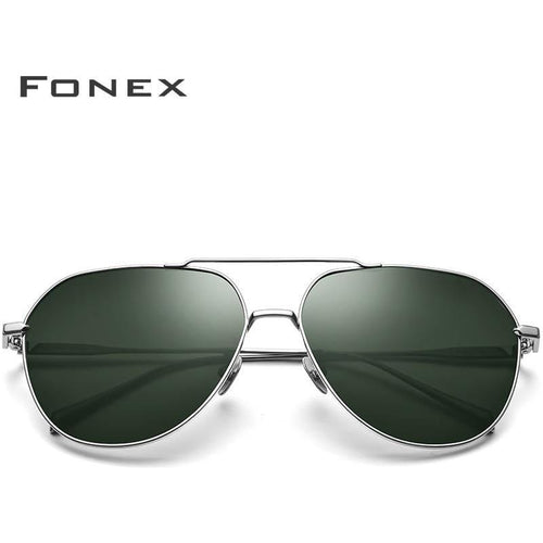 Load image into Gallery viewer, Pure Titanium Polarized Sunglasses Men Brand Design Square Sun Glasses
