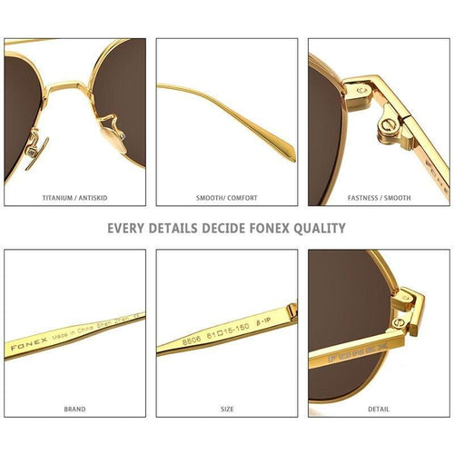 Load image into Gallery viewer, Pure Titanium Polarized Sunglasses Men Brand Design Square Sun Glasses
