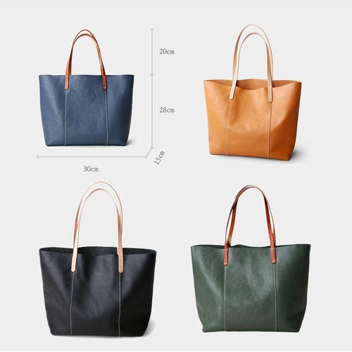 Load image into Gallery viewer, Luxurious Genuine Leather Simple Tote by [Brand Name]
