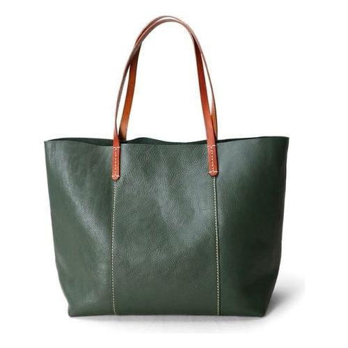 Luxurious Genuine Leather Simple Tote by [Brand Name]