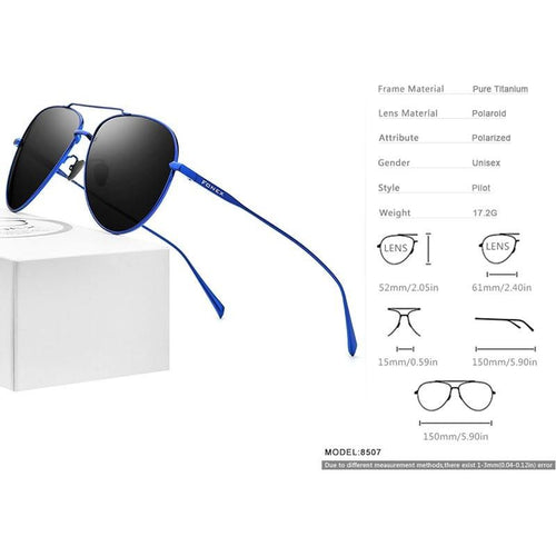 Load image into Gallery viewer, Pure Titanium Polarized Sunglasses Men Aviation Sun Glasses for Men
