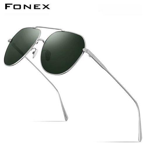 Load image into Gallery viewer, Pure Titanium Polarized Sunglasses Men Brand Design Square Sun Glasses
