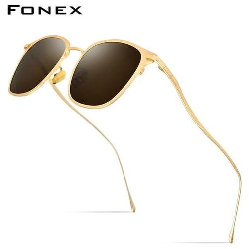 Pure Titanium Sunglasses Men New Fashion Retro Vintage Square High