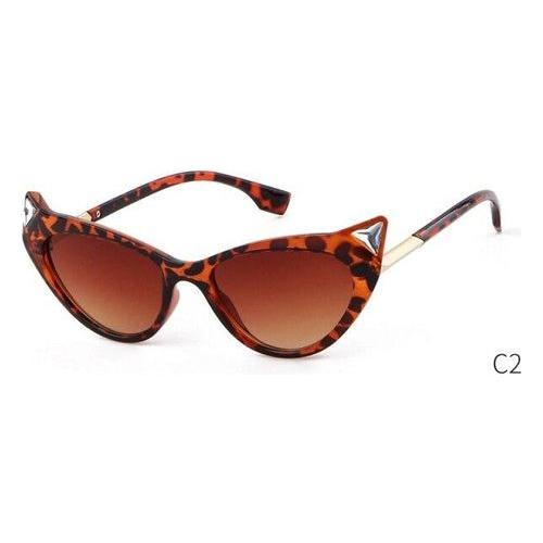 Load image into Gallery viewer, Fashion cat eye sunglasses women brand luxury designer vintage Leopard
