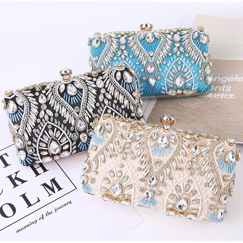 Clutch handbag Luxury Diamond Rhinestone Clutch Bags Exquisite Female