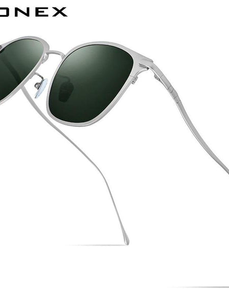 Pure Titanium Sunglasses Men New Fashion Retro Vintage Square High