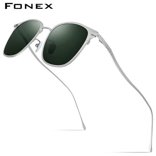 Load image into Gallery viewer, Pure Titanium Sunglasses Men New Fashion Retro Vintage Square High
