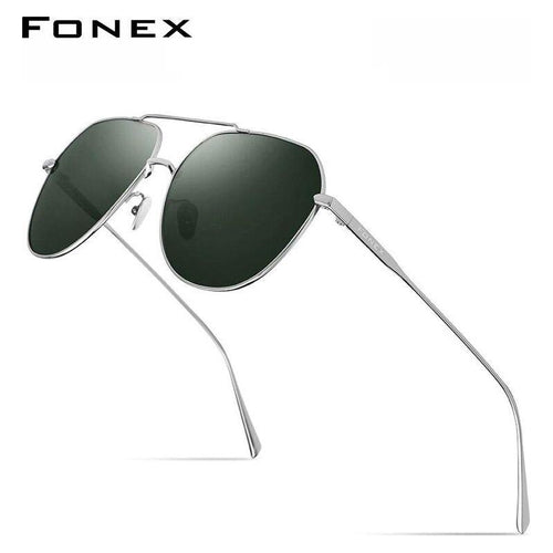 Load image into Gallery viewer, Pure Titanium Polarized Sunglasses Men Brand Design Square Sun Glasses
