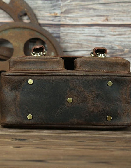 The Faust Leather Camera Bag | Crossbody Vintage Camera Messenger Bag