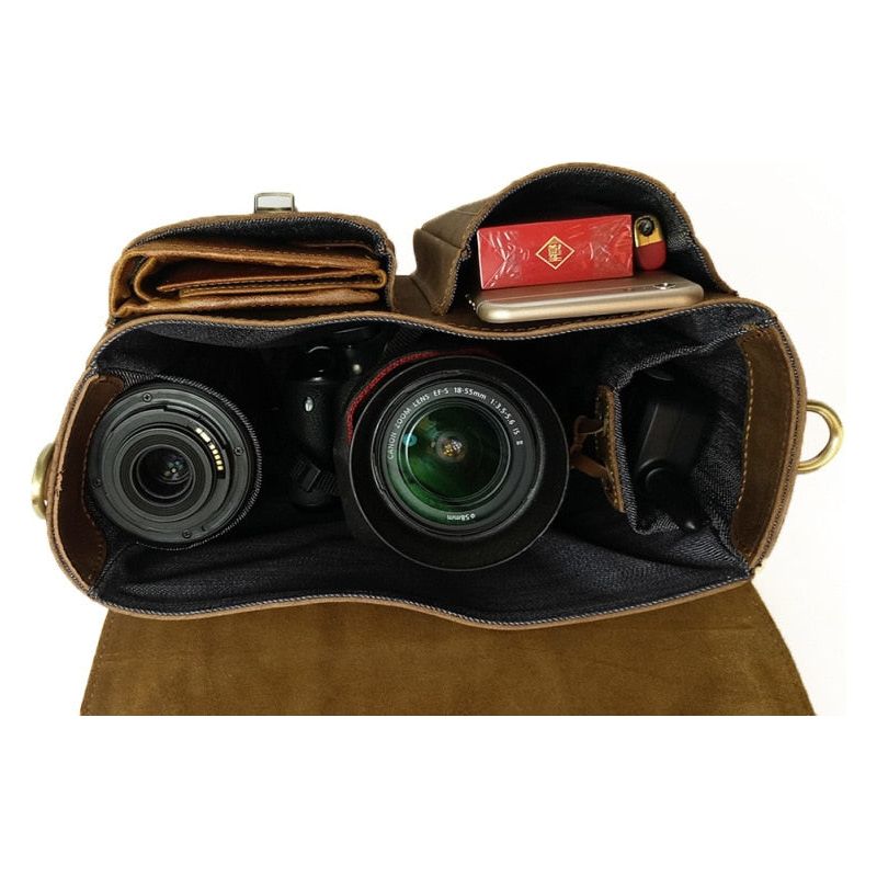 The Faust Leather Camera Bag | Crossbody Vintage Camera Messenger Bag