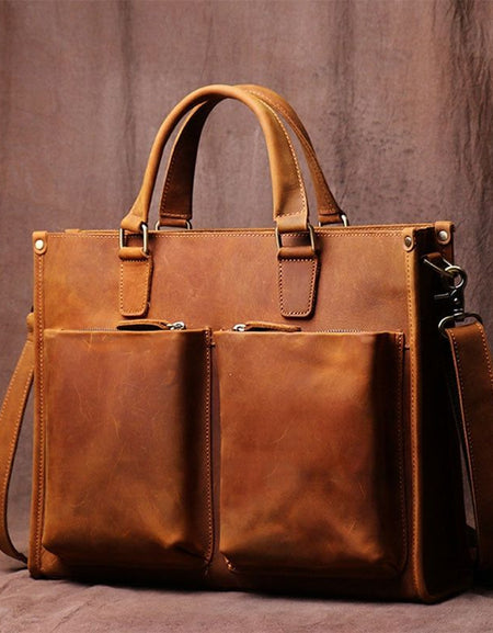 The Dagmar Leather Briefcase | Vintage Leather Messenger Bag
