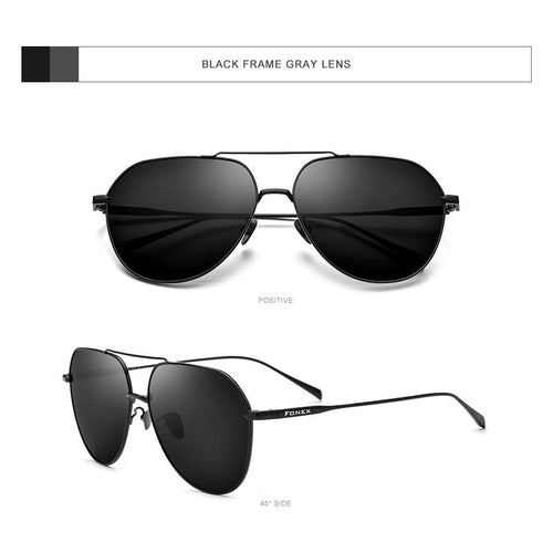 Load image into Gallery viewer, Pure Titanium Polarized Sunglasses Men Brand Design Square Sun Glasses
