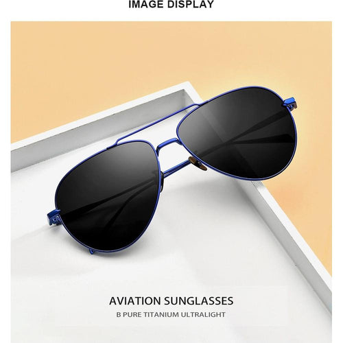 Load image into Gallery viewer, Pure Titanium Polarized Sunglasses Men Aviation Sun Glasses for Men
