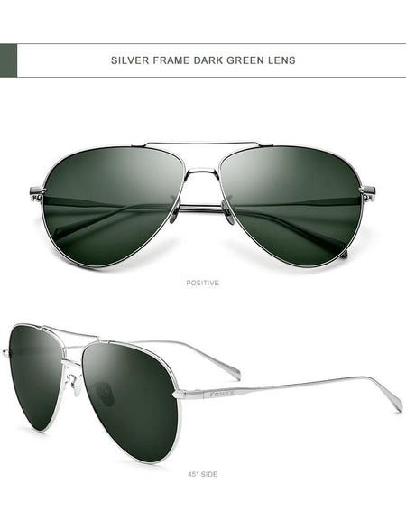 Pure Titanium Polarized Sunglasses Men Aviation Sun Glasses for Men