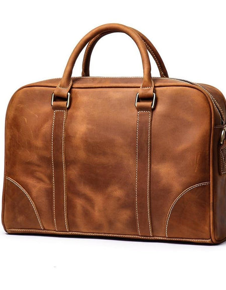 Bjorn Leather Laptop Bag | Vintage Leather Briefcase