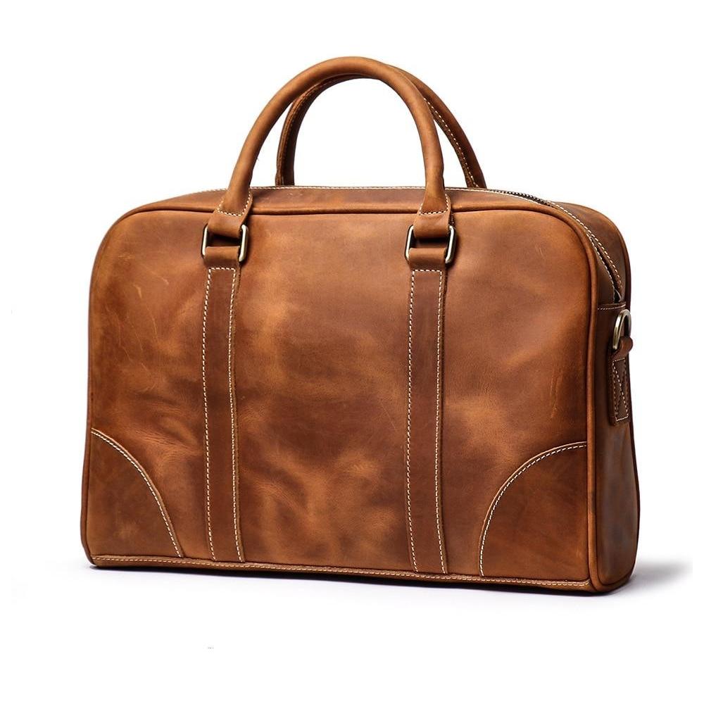 Bjorn Leather Laptop Bag | Vintage Leather Briefcase