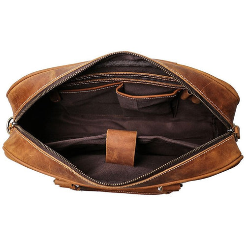 Load image into Gallery viewer, Bjorn Leather Laptop Bag | Vintage Leather Briefcase
