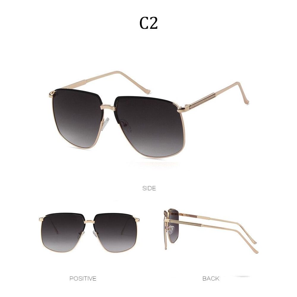 Retro oversized pilot sunglasses 2019 luxury brand designer