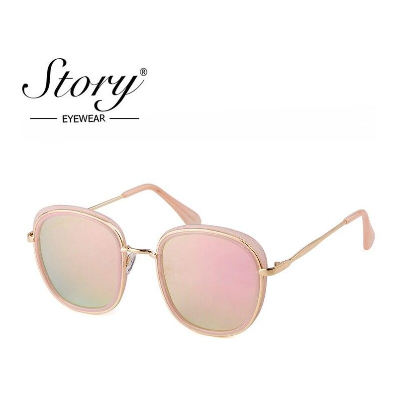 Retro Round Sunglasses Women Brand Vintage Gold Metal Frame Cat Eye