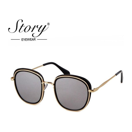 Load image into Gallery viewer, Retro Round Sunglasses Women Brand Vintage Gold Metal Frame Cat Eye
