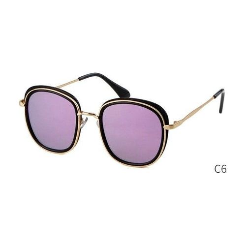 Retro Round Sunglasses Women Brand Vintage Gold Metal Frame Cat Eye