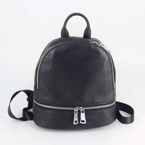 Load image into Gallery viewer, Chic Black Leather Backpack
