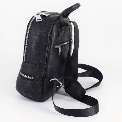 Load image into Gallery viewer, Chic Black Leather Backpack
