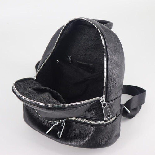 Load image into Gallery viewer, Chic Black Leather Backpack
