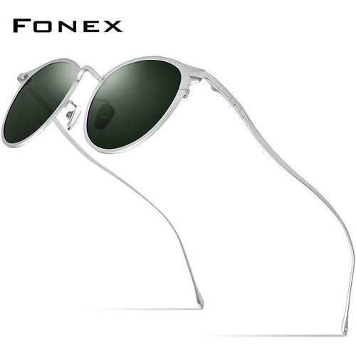 Load image into Gallery viewer, Pure Titanium Sunglasses Men Vintage Small Round Polarized Sun Glasses
