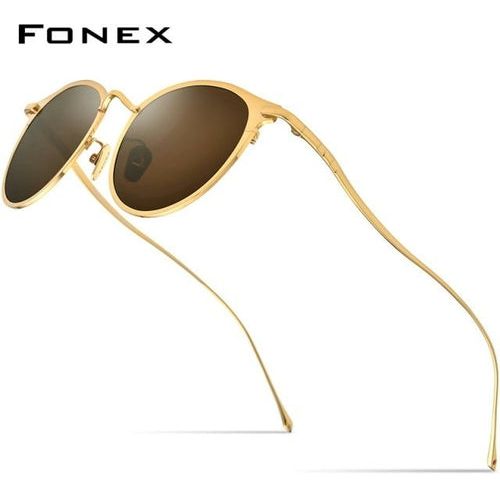 Load image into Gallery viewer, Pure Titanium Sunglasses Men Vintage Small Round Polarized Sun Glasses
