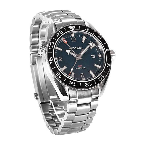 Load image into Gallery viewer, Men&#39;s Blue 43.5mm GMT Dual-Time Automatic Watch Sea master Ocean
