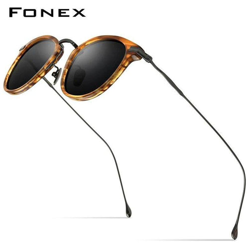 Load image into Gallery viewer, Titanium Acetate Polarized Sunglasses Men 2021 New Retro Vintage
