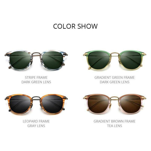 Load image into Gallery viewer, Titanium Acetate Polarized Sunglasses Men 2021 New Retro Vintage
