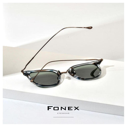 Load image into Gallery viewer, Titanium Acetate Polarized Sunglasses Men 2021 New Retro Vintage
