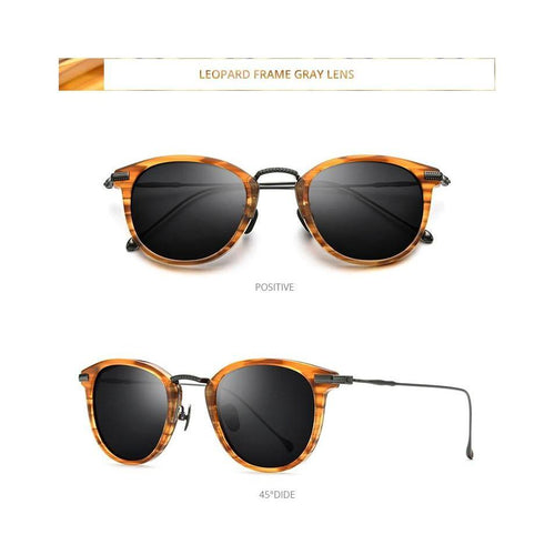 Load image into Gallery viewer, Titanium Acetate Polarized Sunglasses Men 2021 New Retro Vintage
