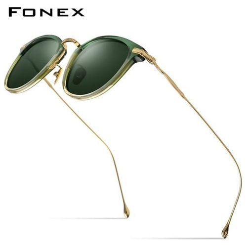 Titanium Acetate Polarized Sunglasses Men 2021 New Retro Vintage