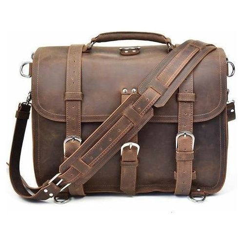 Gustav Messenger Bag | Large Capacity Vintage Leather Messenger