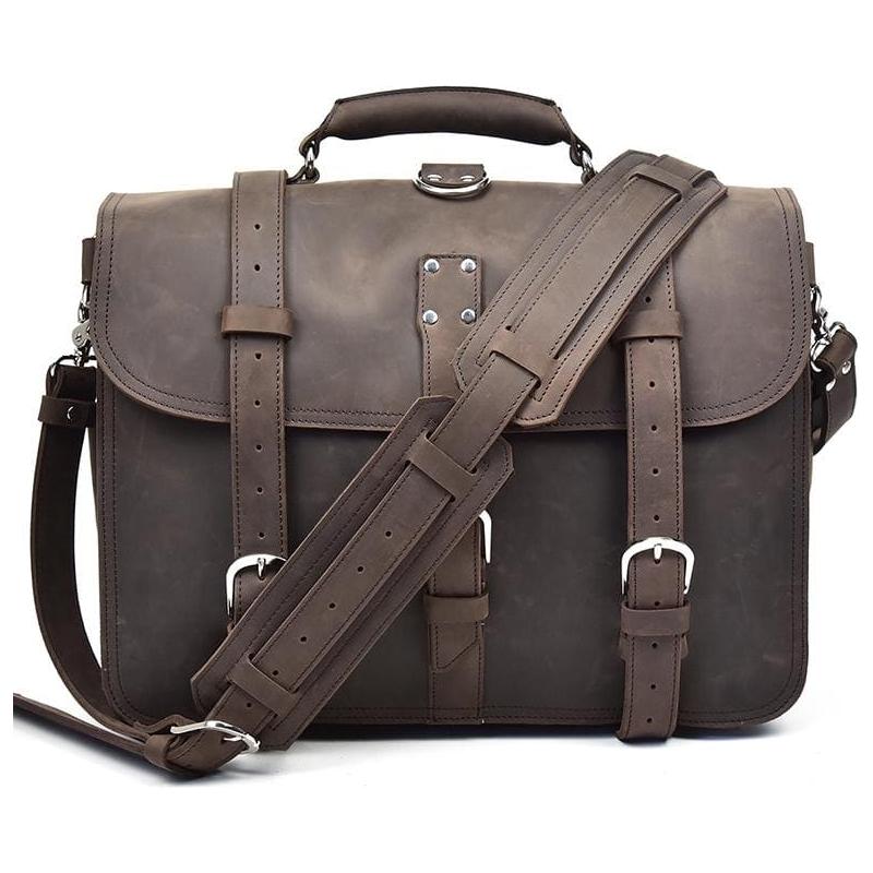 Gustav Messenger Bag | Large Capacity Vintage Leather Messenger