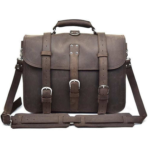 Load image into Gallery viewer, Gustav Messenger Bag | Large Capacity Vintage Leather Messenger
