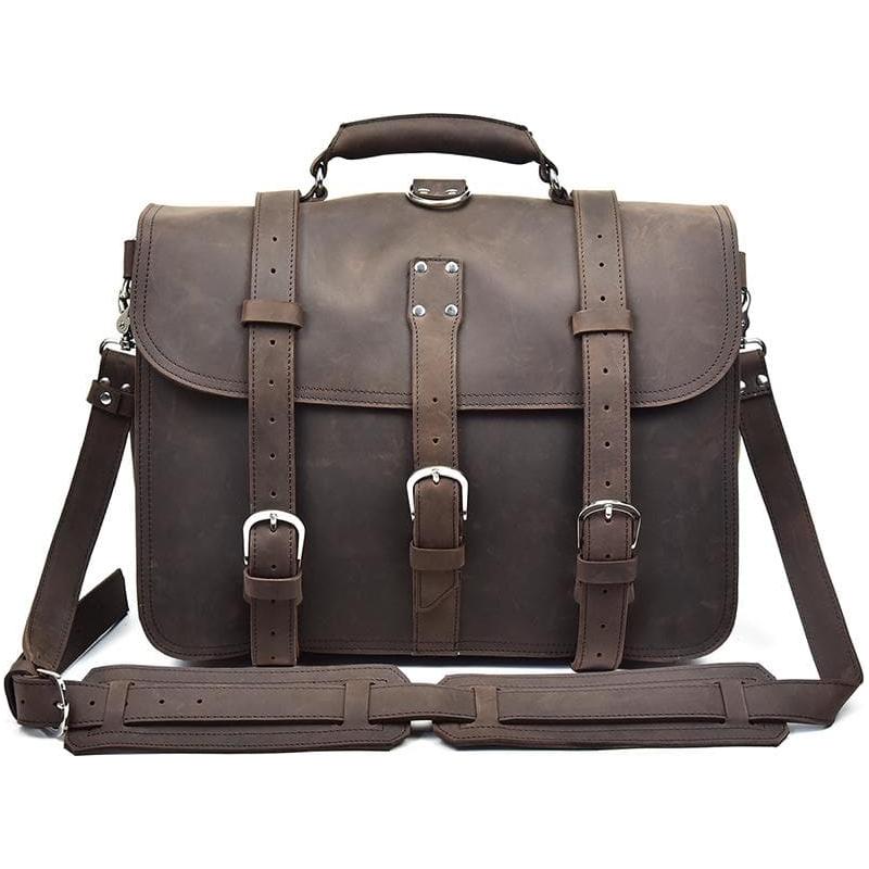 Gustav Messenger Bag | Large Capacity Vintage Leather Messenger